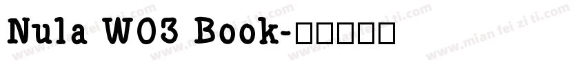 Nula W03 Book字体转换